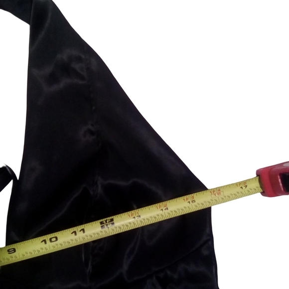 Sleek Unbranded Black Hook Front Corset Halter Tie Back Top Large - Picture 4 of 6